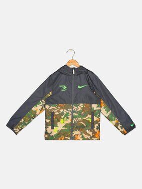 Nike x 3 Brand by Russell Wilson Black and Camo Full Zip Windbreaker
